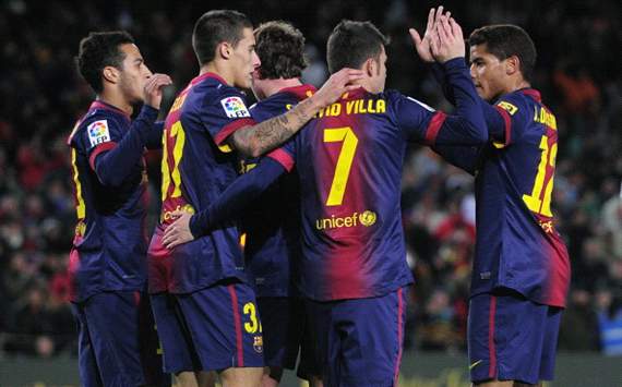 Barcelona celebrating against Alavés