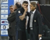 Inter coach Roberto Mancini and striker Mauro Icardi