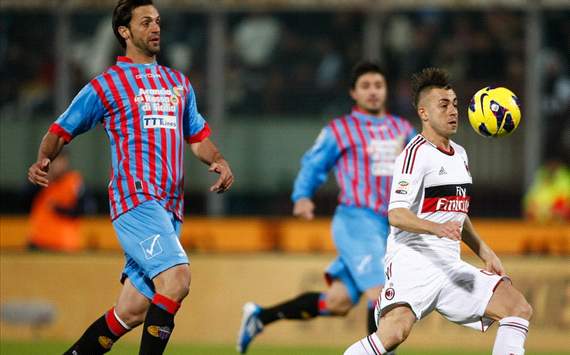 Nicola Legrottaglie (C), Stephan El Shaarawy (M) - Catania-Milan - Serie A