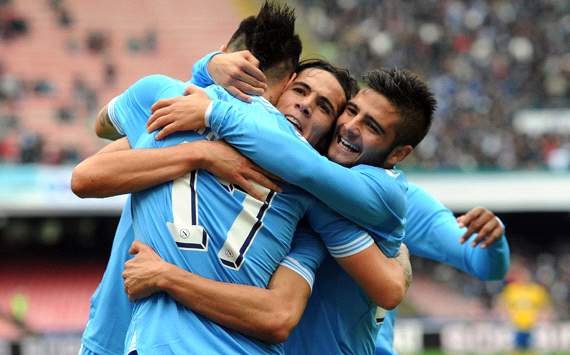Hamsik, Cavani, Insigne - Napoli