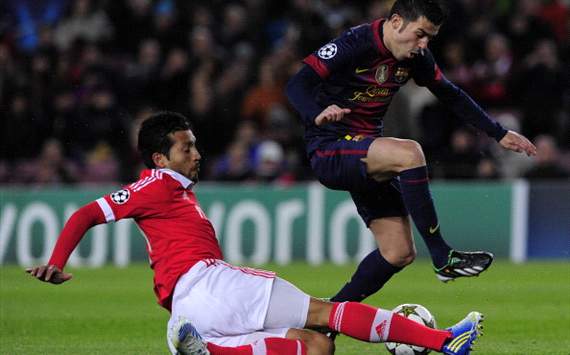 Villa, Garay - Barcelona vs Benfica