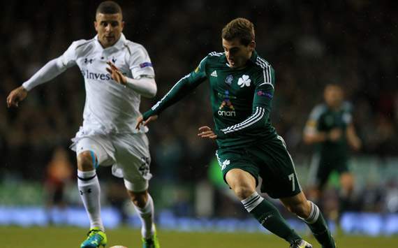 Europa League - Tottenham Hotspur FC v Panathinaikos FC, Charalambos Mavrias and Kyle Walker