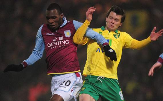 Capital One Cup, Norwich City v Aston Villa, Christian Benteke, Jonny Howson
