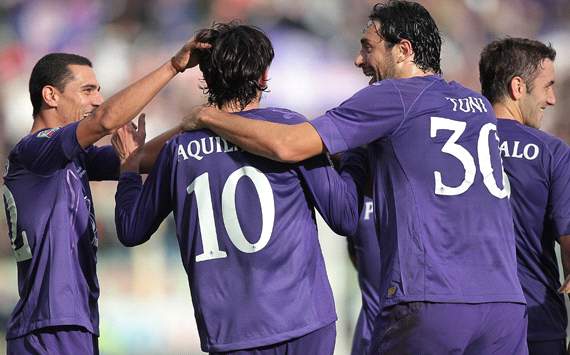 Fiorentina celebrating