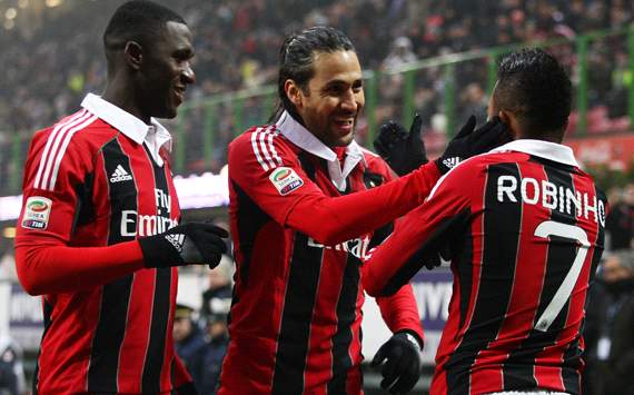 Milan celebrating