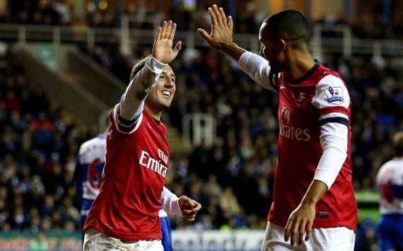 Theo Walcott & Santi Cazorla (vs. Reading)