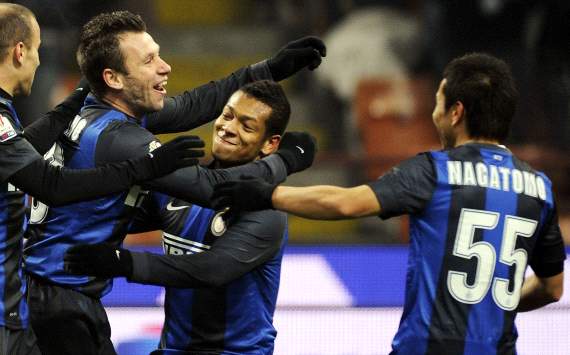 Inter players celebrating - Inter-Verona