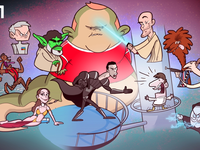 CARTOON: The force is strong? Star Wars takes over football