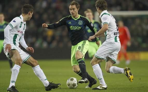 Christian Eriksen tegen FC Groningen