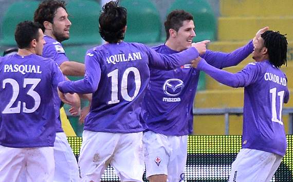 Fiorentina celebrating