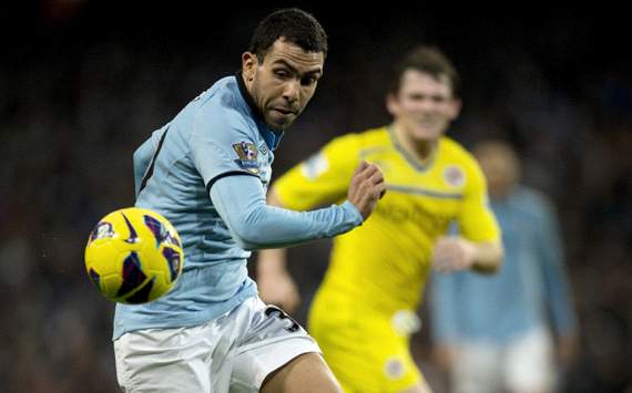 EPL, Manchester City v Reading, Carlos Tevez