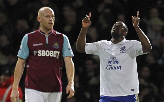 EPL, West Ham United v Everton, Victor Anichebe, James Collins