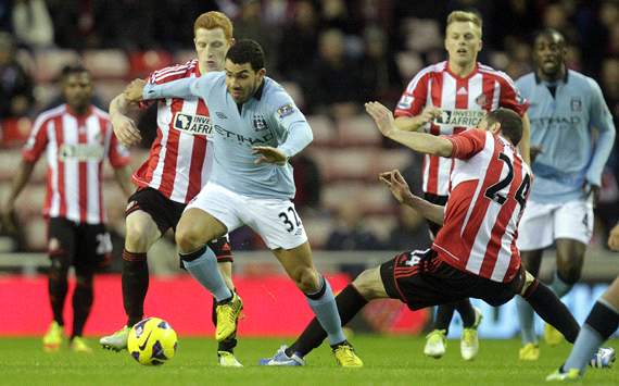 EPL, Sunderland v Manchester City, Jack Colback, Carlos Tevez