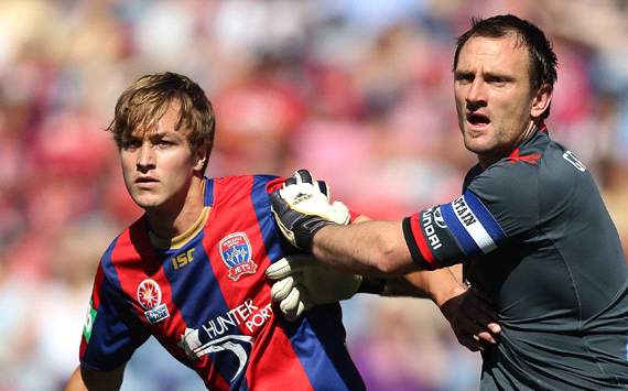 Adam Taggart - Newcastle Jets - Eugene Galekovic - Adelaide United