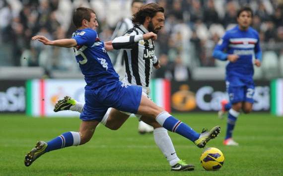Andrea Pirlo and Nenad Krsticic - Juventus-Sampdoria