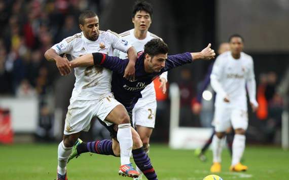 FA Cup; Olivier Giroud; Wayne Routledge; Swansea City v Arsenal