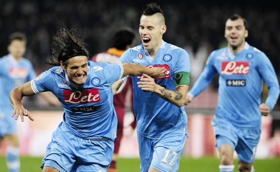 Napoli celebrating (Serie A)