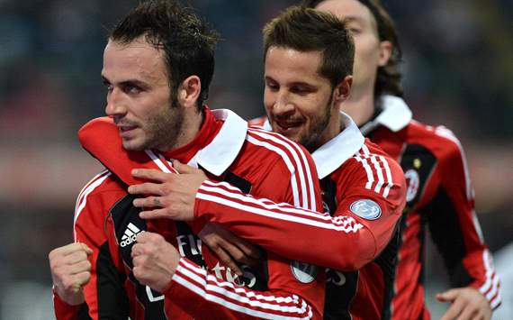 Milan celebrating
