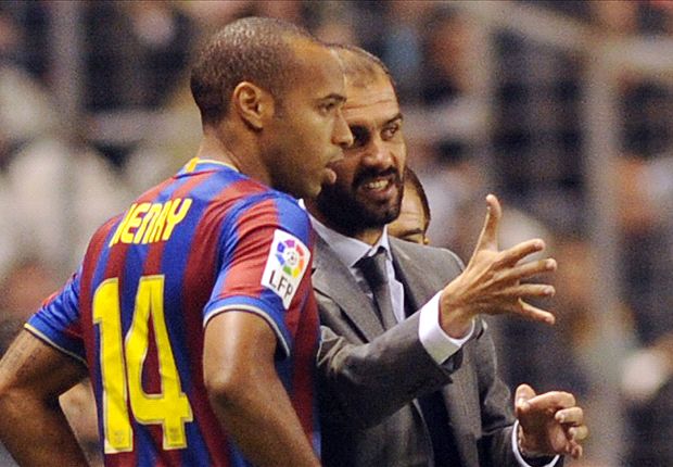 Image result for thierry henry pep guardiola