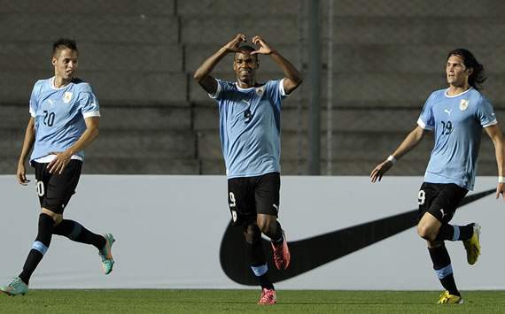 El festejo de Diego Rolan - Uruguay vs Peru