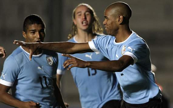 El festejo de Diego Rolan - Uruguay vs Brasil