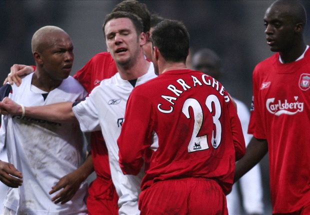 Diouf labels Carragher 'the biggest turkey he's seen play football'