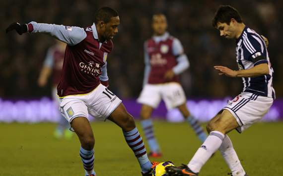 EPL - West Bromwich Albion v Aston Villa,Claudio Yacob and Charles N'Zogbia