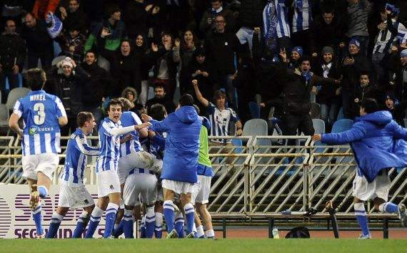 Real Sociedad feiert gegen Barca