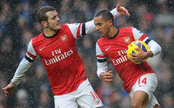 EPL - Chelsea vs Arsenal, Theo Walcott & Jack Wilshere