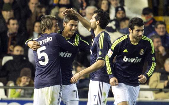 Real Madrid's Portuguese forward Cristiano Ronaldo celebrates