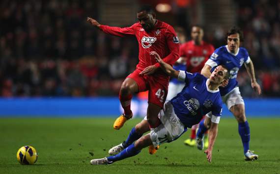 EPL - Southampton v Everton, Jason Puncheon and Leon Osman