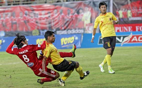 Arata Izumi, Mehtab Hussain, Naoba Singh, Pune FC vs East Bengal, I-League