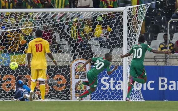 Ethiopia looks dejected as Burkina Faso score