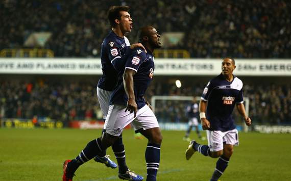 FA Cup - Millwall v Aston Villa, Liam Trotter, Danny Shittu and John Marquis