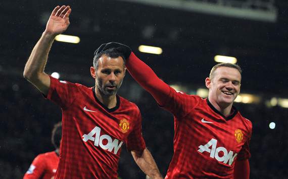 FA Cup - Manchester United v Fulham, Ryan Giggs and Wayne Rooney