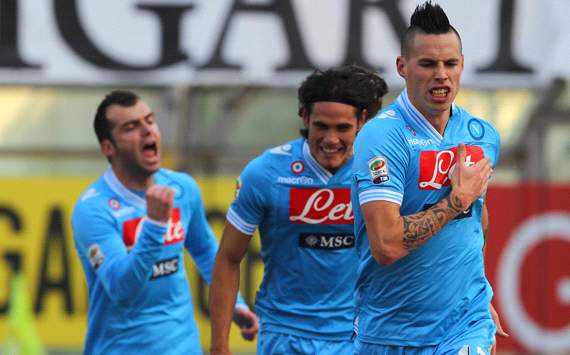 Hamsik, Cavani, Pandev - Napoli