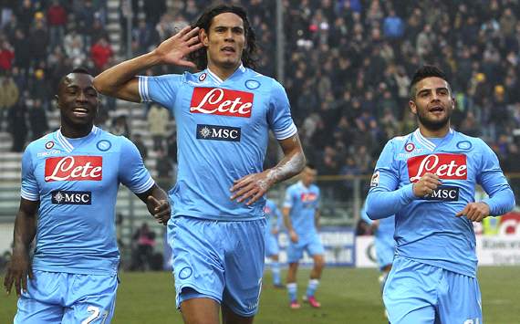 Edinson Cavani - Napoli celebrating vs Parma