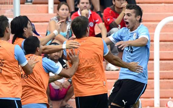 Sub20: El festejo de Gonzalo Bueno en Uruguay vs Chile
