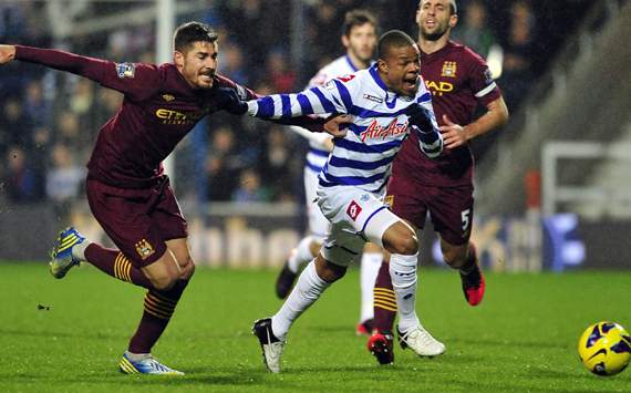 EPL - QPR vs Manchester City,Loic Remy & Javi Garcia