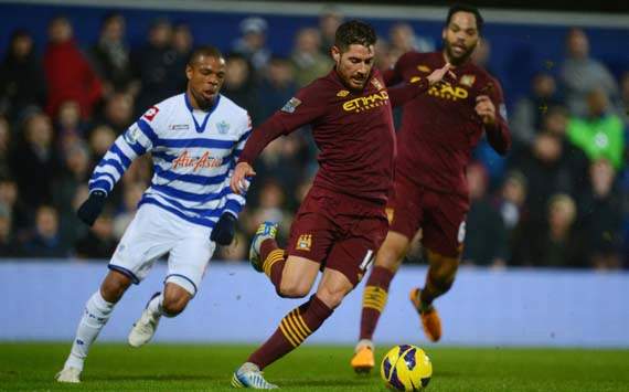 EPL, QPR v Manchester City, Javi Garcia, Loic Remy