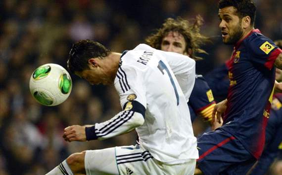 Cristiano Ronaldo, Carles Puyol, Dani Alves | Real Madrid v Barcelona | Clásico