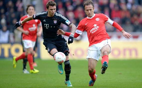 Germany: FSV Mainz 05 - Bayern Munich, Mario Mandzukic, Nikolce Noveski