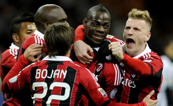 Milan celebrating (Serie A)