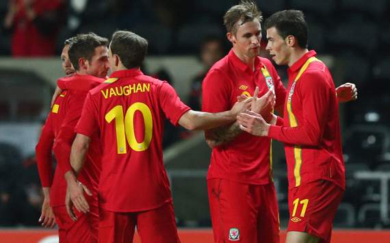Wales:Gareth Bale,Jack Collison,David Vaughan,Joe Allen