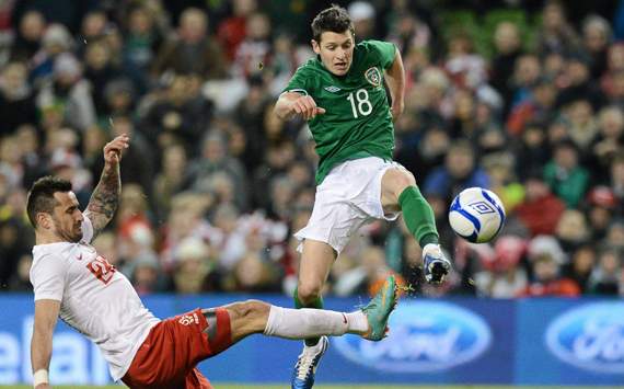 International Friendly, Republic of Ireland v Poland,Wes Hoolahan & Marcin Wasilewski