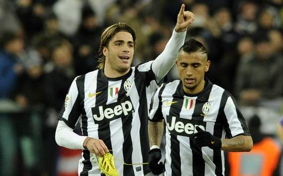Alessandro Matri (Juventus) with his shoe