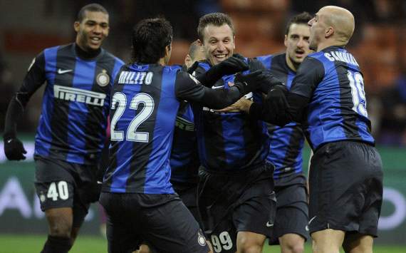 Inter players celebrating - Inter-Chievo