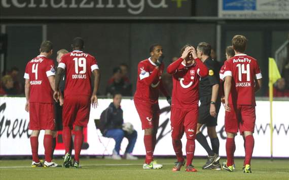 Spelers van FC Twente vs PEC Zwolle