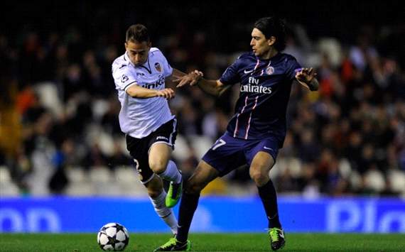 Joao Pereira, Javier Pastore - UCL - Valencia CF - PSG