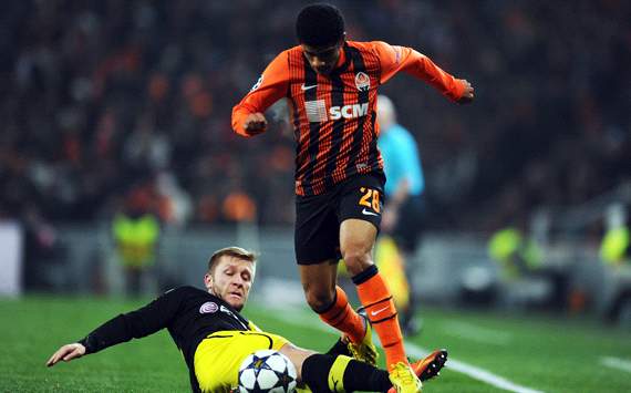 Shakhtar Donetsk v Borussia Dortmund: Jakub Blaszczykowski & Taison